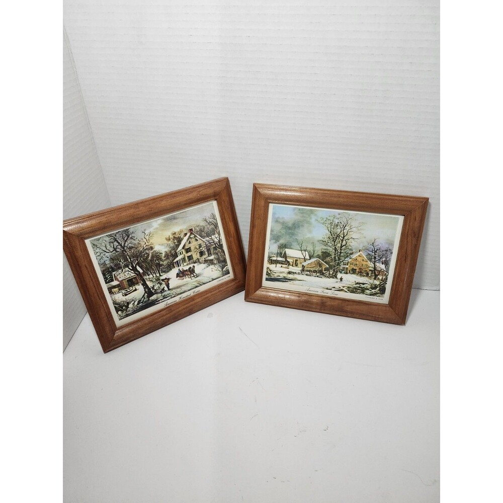 Carrier & Ives Prints Lot Of 2